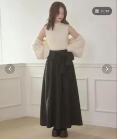 Ambre Neige Ribbon flare volume skirtのサムネイル