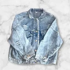 デニム　ジャケット　ダメージ