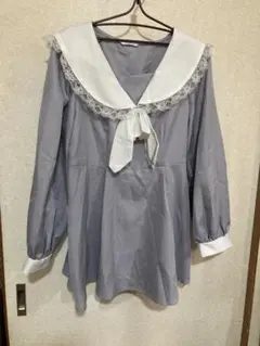 Lovely Jersey グレー 長袖ドレス
