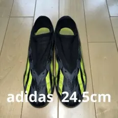 アディダス サッカーシューズ 24.5cm 黒/黄 トレーニング用