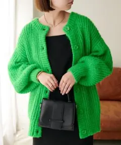 ディスコート 前後 2way 畦 プルオーバー ニット カーディガン