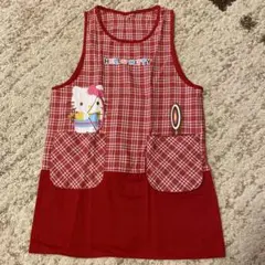 ハローキティ チェックエプロン