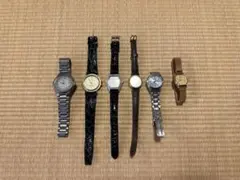 クォーツ腕時計 シルバー ステンレス製　6個セット
