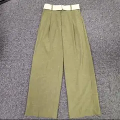 SIMPLICITE オリーブグリーン ワイドパンツ