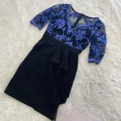 JEWELS レース刺繍 半袖ドレス