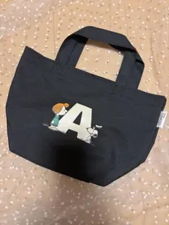 PEANUTS スヌーピー トートバッグ 黒