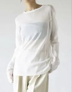 美品】CLANE W TULLE SHIRRING TOPS アイボリー 1 - メルカリ