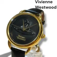 箱あり　Vivienne Westwood 腕時計　アナログ　ブラック　ゴールドのサムネイル
