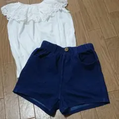 ショートパンツ キュロット デニム風 130㎝