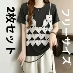 ハート　クロシェ　ビスチェ　キャミソール　重ね着　ブラック　ホワイト　伸縮性のサムネイル