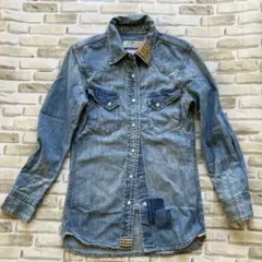 REMI RELIEF レミリリーフ　スタッズ　デニムシャツ　ヴィンテージ　S