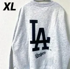 ドジャース　 トレーナー　スウェット　バックプリント　刺繍ロゴ　裏起毛