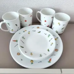 CORELLE サラダの季節　食器セット マグカップ プレート 野菜柄　USAのサムネイル