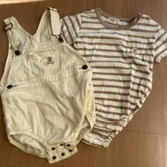 ポロベビー　ロンパース　サロペット　セット