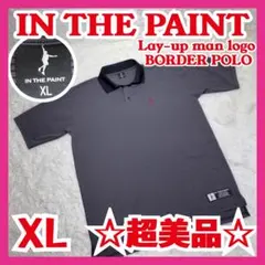 ☆超美品☆ インザペイント ボーダー ポロシャツ XL グレー 黒 バスケ 人気のサムネイル