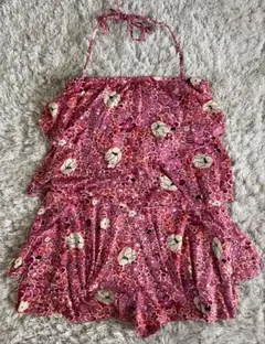 再値下‼︎ジルスチュアート⭐︎1回使用美品⭐︎アンティーク調花柄ピンク水着3点セットのサムネイル