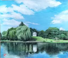 日本の風景 歴史的建物の水彩画 F10号サイズ - メルカリ