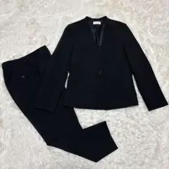 【未使用に近い】PLST　プラステ　セットアップ　ノーカラー　ブラック　Mサイズ