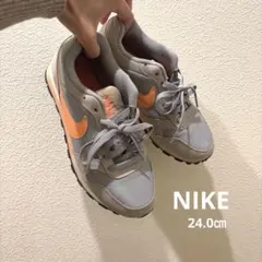 NIKE スニーカー グレー オレンジ 24.0㎝