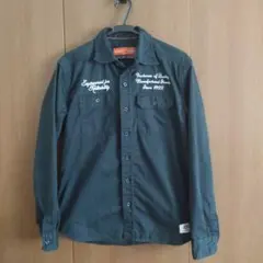 【Dickies】 ワークシャツ M ダークグリーン