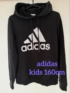 adidas パーカー kidsブラック アディダス