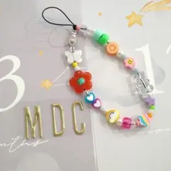 ３０　ビーズストラップ　ハンドメイド　カスタム