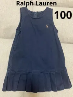 Ralph ラルフローレン　キッズ ワンピ　ジャンパースカート100 ネイビー