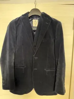 【オリヒカガレージ】 ネイビー コーデュロイ ジャケット　ベスト