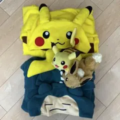 ポケモンフード付きタオル＆ぬいぐるみ1体＆ティッシュカバー＆マリル