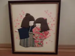 親王飾り」 押し絵 縮緬雑貨 縮緬細工 和雑貨 - メルカリ