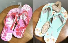 Island Slipper ビーチサンダル　ハイビスカス柄24.5cm前後のサムネイル