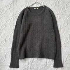GAP クルーネックニットセーター　ダークグレー　XS ウール　アルパカ混