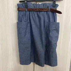 MACPHEE 牛皮ベルト付スカート　サイズ36 春夏