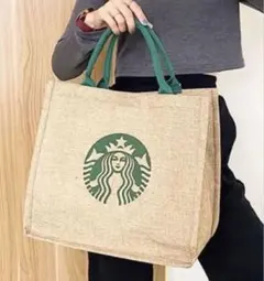 新品未使用　スターバックス　大きめ買い物袋　海外限定　大容量　訳ありのサムネイル
