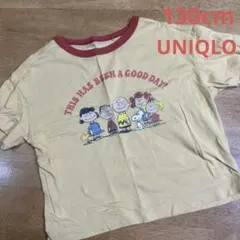 130cm UNIQLO Tシャツ　半袖　スヌーピー