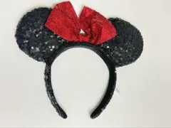 ミニーマウス風スパンコールカチューシャ