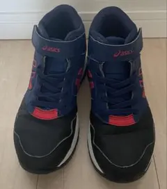 asics ネイビー/レッド ハイカットスニーカー