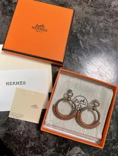 あ*須様 HERMES エルメス ループ ピアス　極美品のサムネイル