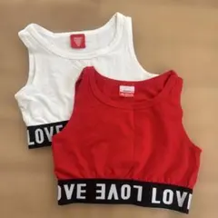ノースリーブタンクトップ 120 2枚セット