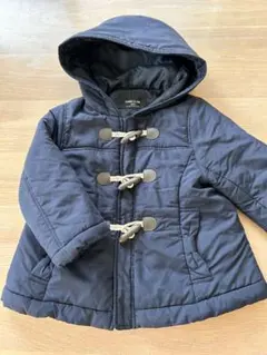 コムサイズム　COMME CA ISM ネイビー フード付き 中綿ダッフルコート