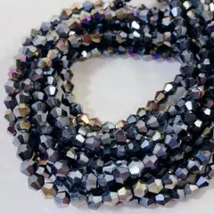 hu500/SALE！ガラスビーズ◇ソロバン形 キラキラ10連