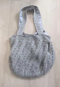 シルバー　あみあみバッグ　EVEX by KRIZIA