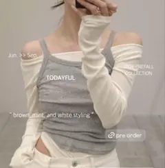 TODAYFUL Soft Fraice Camisole グレーのサムネイル