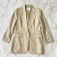 バーバリー　テーラードジャケット　チェック　スコットランド製生地　ヴィンテージ