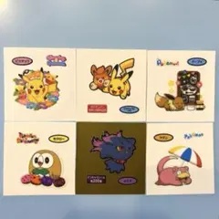 ポケモン Pokémon デコキャラシール ごちゃ混ぜ 【6枚セット】