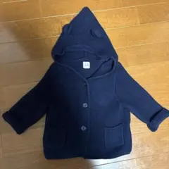 baby GAP くま耳　フード付きカーディガン 6-12ヶ月 ネイビー