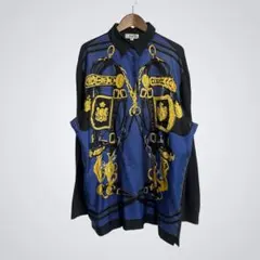 【希少】HERMES Brides de Gala シルク切替 長袖シャツ XLのサムネイル
