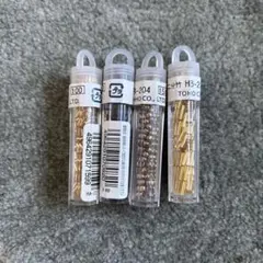 TOHO ビーズ 4本セット ゴールド ブラック