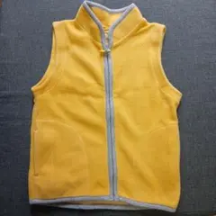 イエロー フリースジャケット ノースリーブ