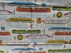 新幹線柄　綿プリント生地